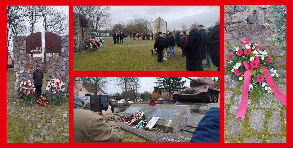 Gedenkveranstaltung Opfer 1939 bis 1945 am 31.01.2024 in Letschin OT Kienitz